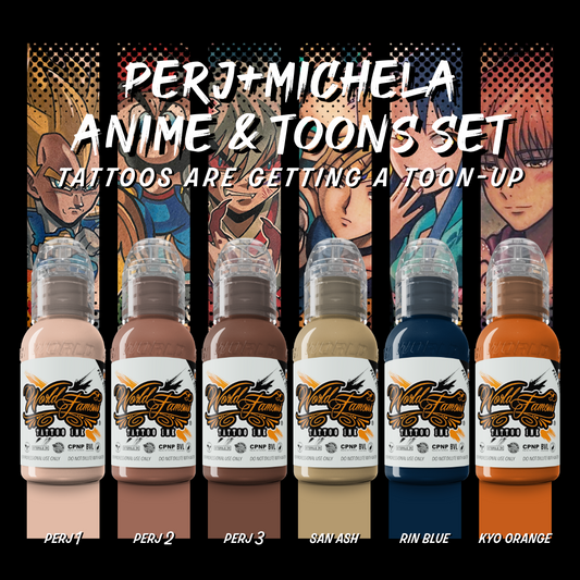 Perj Michela Anime Toons Set - World Famous Tattoo Ink