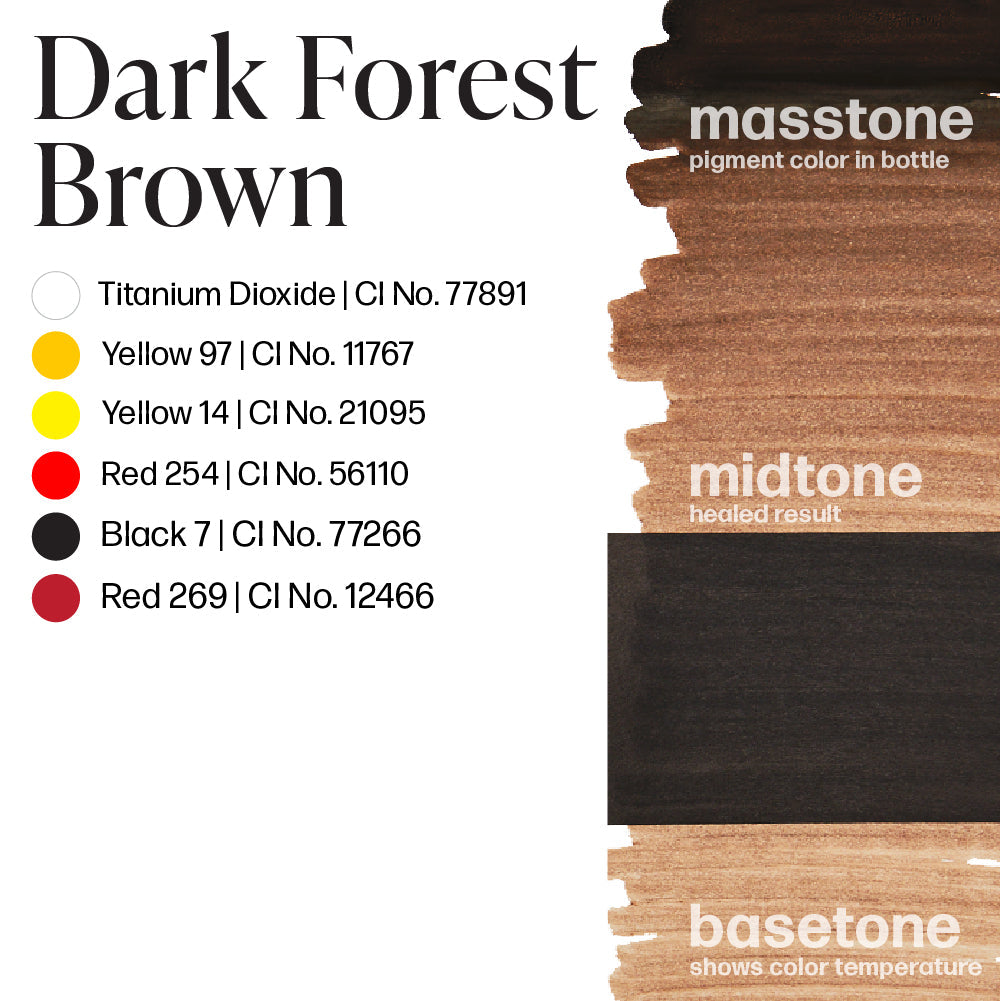 Perma Blend Dark Forest Brown Brow Ink Masstone Midtone Basetone