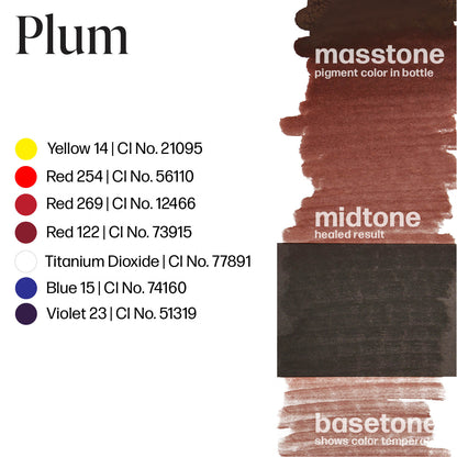 Perma Blend Plum Eyeliner Ink Drawdown Masstone Midtone Basetone