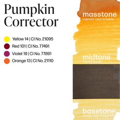 Perma Blend Pumpkin Corrector Brow Ink Drawdown Masstone Midtone Basetone
