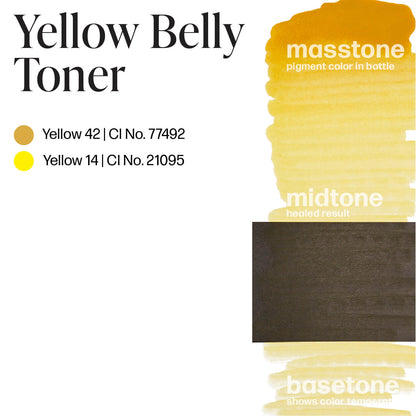 Perma Blend Yellow Belly Toner Brow Ink Drawdown Masstone Midtone Basetone