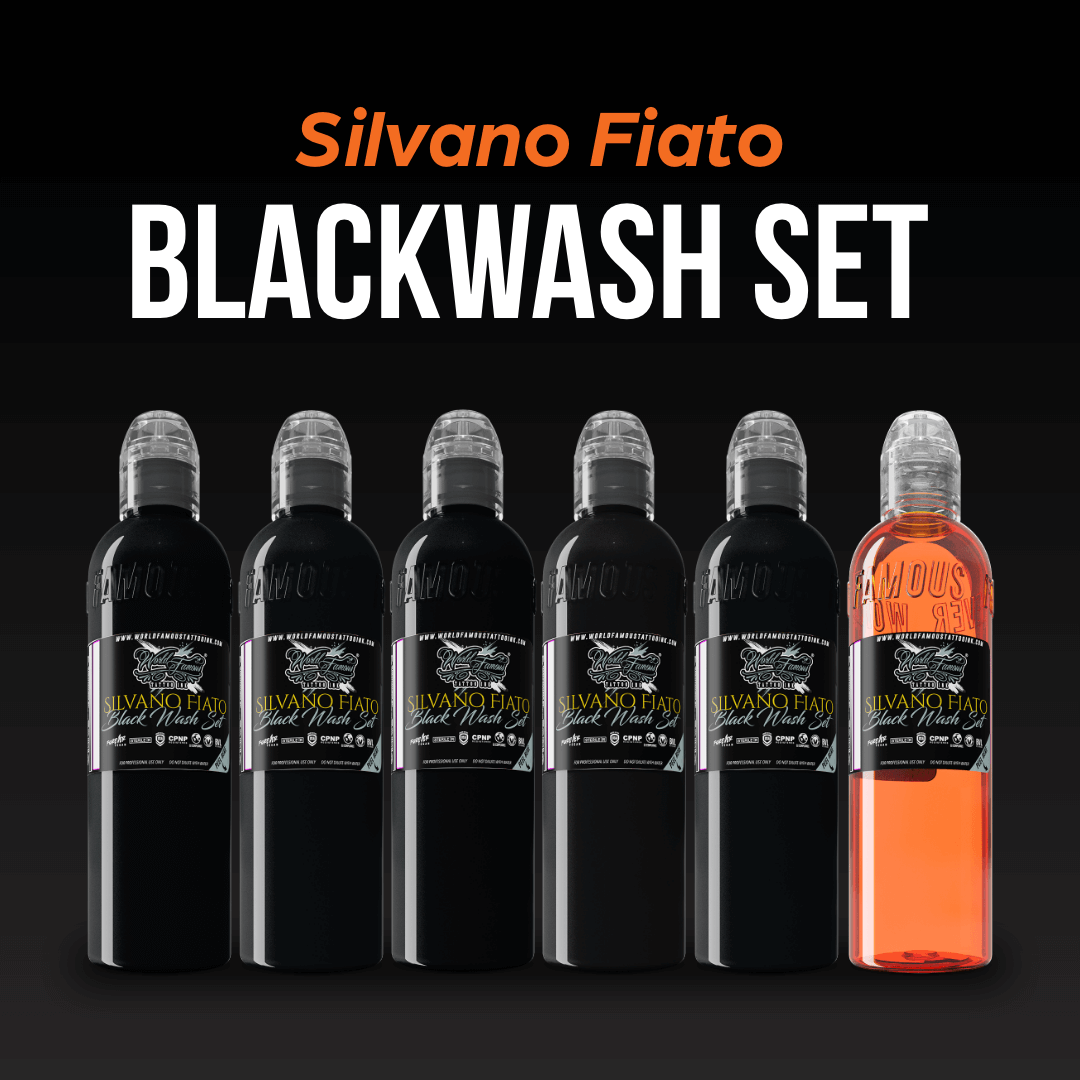 Silvano Fiato Blackwash Set World Famous Tattoo Ink