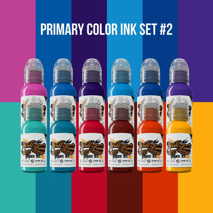 Primary Color Ink Set #2 - World Famous Tattoo Ink